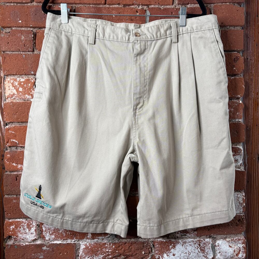 Vintage Carhartt 100% Cotton Khaki Work Shorts Gold Digger US-49 Sz 38